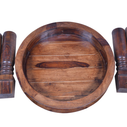 SHEESHAM WOOD TAKHAT C0FFEE TABLE ROUND